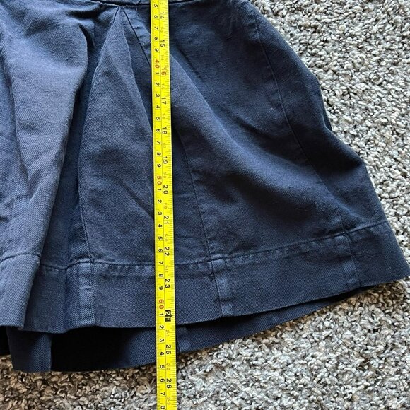 NWT Navy Blue Toast Cotton Linen Dress, Womens 12 Ruffled Dress - Picture 6 of 7